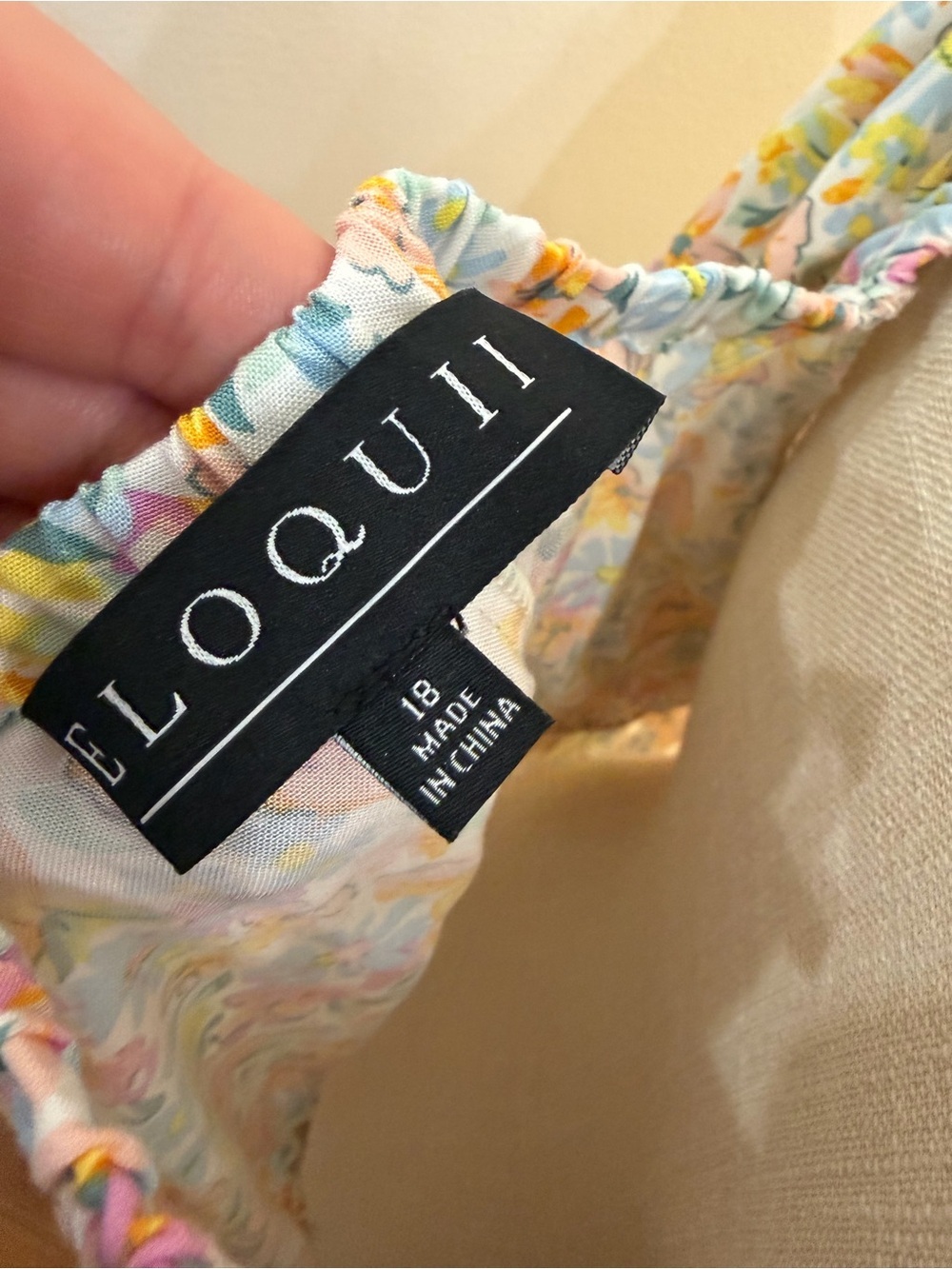 Eloquii Pastel Floral Midi Skirt & Top Set - Light Blue, Pink, Yellow - Picture 7 of 7